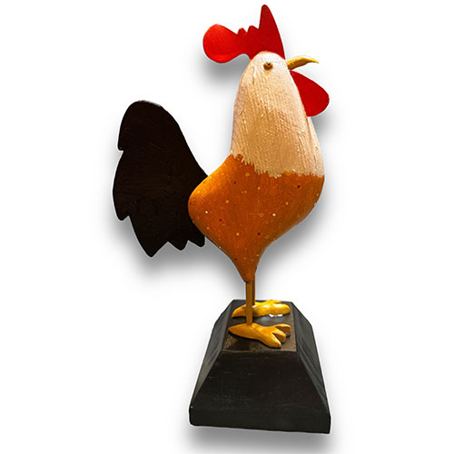 Mike Norman Rooster on a Stump 8" DF4238